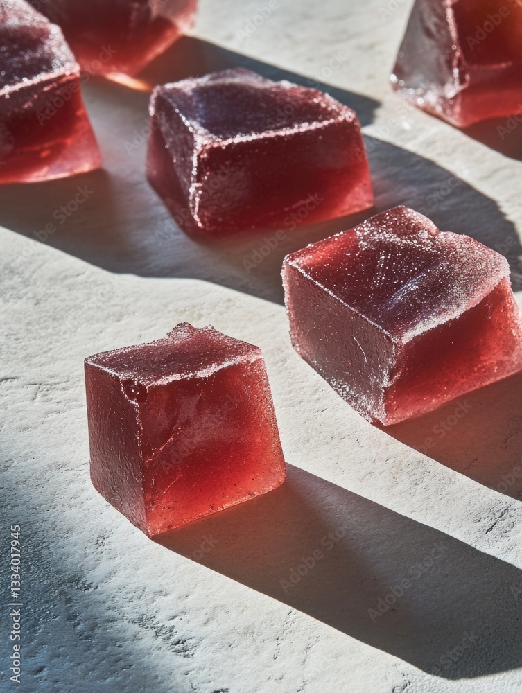 Aufkleber A collection of ice cubes sitting on a table, ready for use in various applications