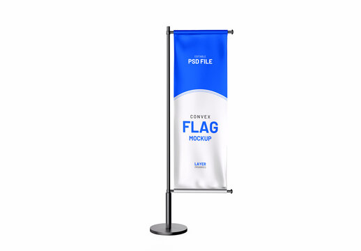 Convex Flag Mockup