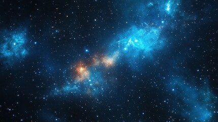 Fototapeta premium Cosmic Nebula: A Celestial Tapestry of Stars and Gas