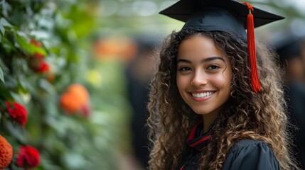 Happy graduate holding a diploma with a big smile