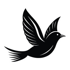 modern tribal tattoo hummingbird silhouette vector illustration art, abstract line art of animals Vector