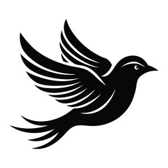 Fototapeta premium modern tribal tattoo hummingbird silhouette vector illustration art, abstract line art of animals Vector