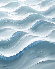 Serene Glacial Waves Gently Flowing Across A Tranquil Icy Landscape In Soft Blue And White Hues
