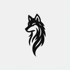Obraz premium Creative black wolf logo icon sign design inspirations