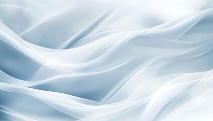 Elegant flowing fabric. Delicate, smooth, and subtle curves in soft pastel shades of light gray and white.  A sense of ethereal movement and fluidity