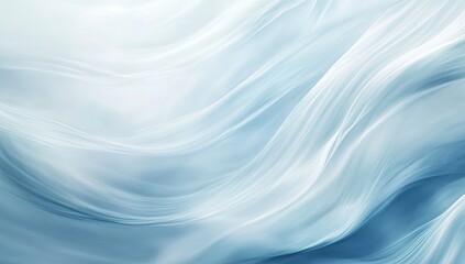 Fototapeta premium Smooth flowing light blue and white abstract background