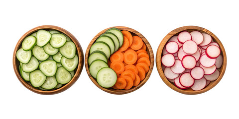 Colorful and Nutritious Fruits Arranged in Three Styles on White - Healthy Snacks, Vibrant Fruit Display, Cut Out