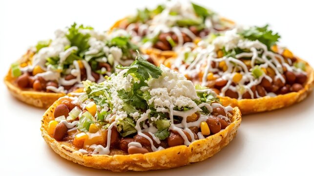 Savor the flavor of a beautifully presented plate of udomsup top sopes with beans, lettuce, and creamy sauce