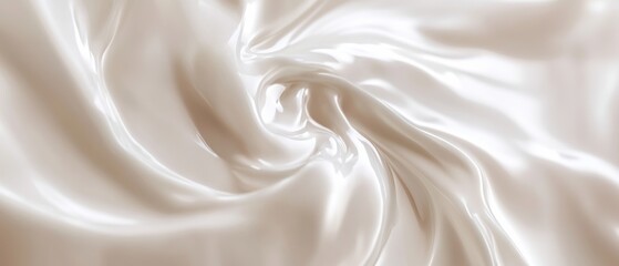 Fototapeta premium Fresh bowl of yogurt with glowing probiotic bloom rising softly