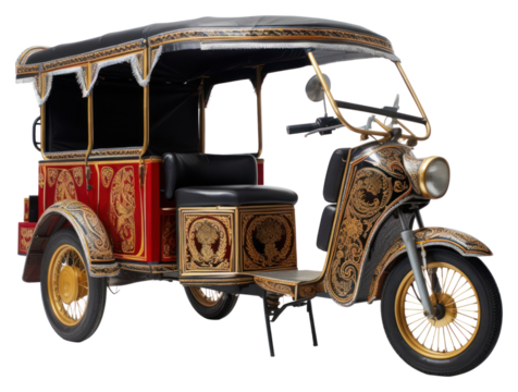 PNG Tuk-tuk Thailand three wheel transportation automobile motorcycle.