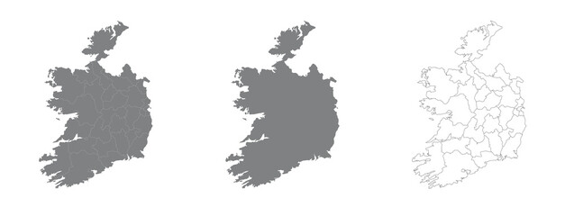 Ireland Map set vector illustration eps 10