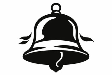  bell icon line art silhouette vector illustration