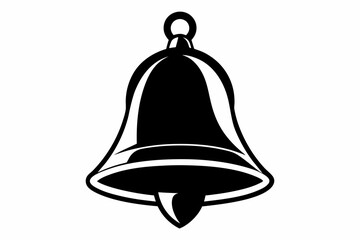  bell icon line art silhouette vector illustration