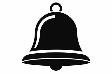  bell icon line art silhouette vector illustration