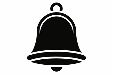  bell icon line art silhouette vector illustration
