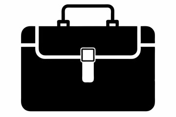 briefcase sign symbol line art silhouette vector illustration