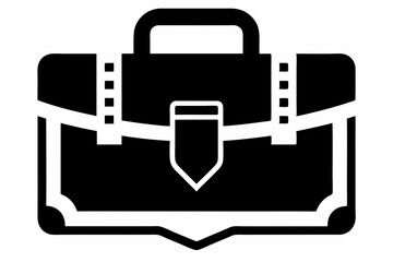 briefcase sign symbol line art silhouette vector illustration
