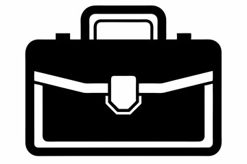 briefcase sign symbol line art silhouette vector illustration