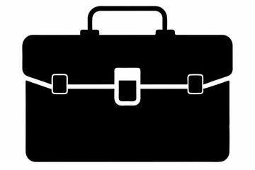 briefcase sign symbol line art silhouette vector illustration