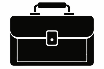 briefcase sign symbol line art silhouette vector illustration