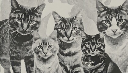 black and white cats