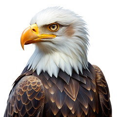 American eagle bird isolated on white