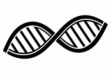 DNA sign symbol line art silhouette vector illustration