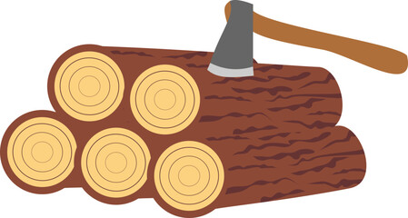 Ilegal Logging Illustration