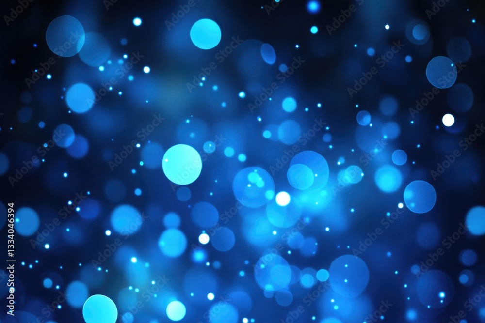 Aufkleber a cluster of blue lights suspended in mid-air, ideal for use in technology or innovation-related con