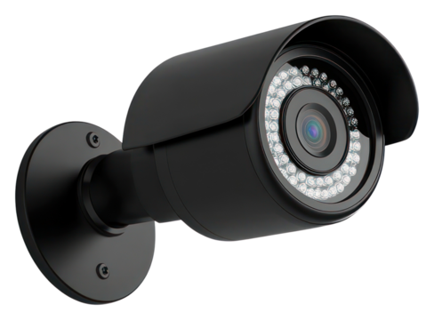 PNG Real modern security camera surveillance wall-mounted electronics.