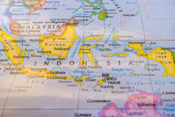 Indonesia  On The World Map-Geo Political Map