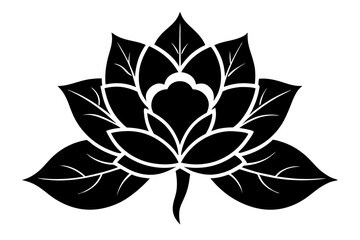 flower icon line art silhouette vector illustration
