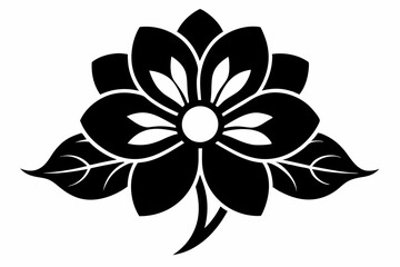 flower icon line art silhouette vector illustration