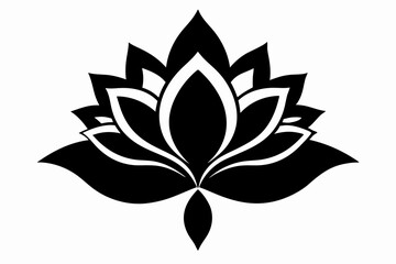 flower icon line art silhouette vector illustration