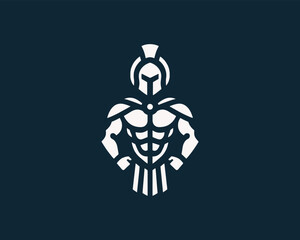 Spartan warrior logo design icon symbol vector illustration.
