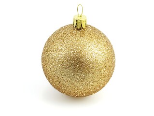 golden christmas ball isolated