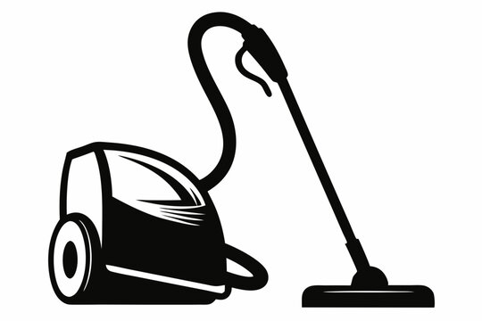 recommend clip art: vacuum cleaner line art silhouette vector illustration