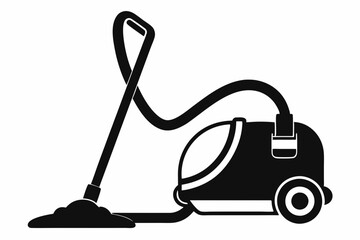 vacuum cleaner line art silhouette vector illustration