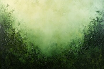 Obraz premium Lush green abstract background with textured layers, capturing the essence of nature in a calming, earthy palette perfect for wellness themes