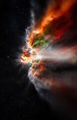 Obraz premium Cosmic nebula formation deep space astrophotography celestial wide angle astronomy