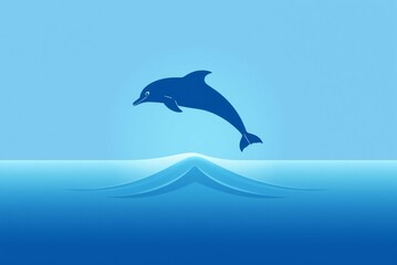 Dolphin Jumping over Waves