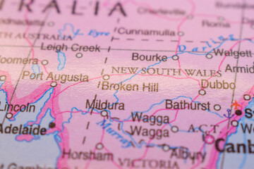 Broken Hill  On The World Map-Geo Political Map