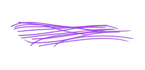 Draw a purple pencil line isolated on a transparent background.
