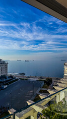 &ldquo;High view of Thessaloniki city with sea, buildings and clear skyline.&rdquo;