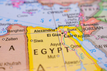 El Giza  On The World Map-Geo Political Map
