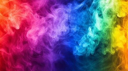 Colorful Rainbow Smoke in Gay Pride Flag Colors – Vibrant LGBTQ+ Symbol of Pride and Inclusivity