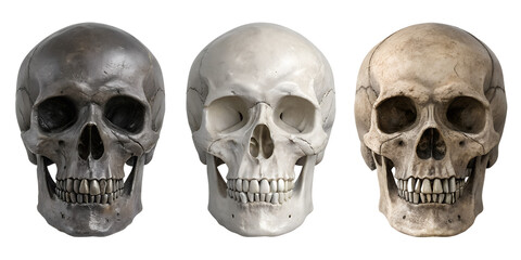 Anthropological View of Artifacts in Three Styles on White - Cultural Artifacts, History Display, Anthropology View, Cut Out