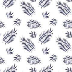 Elegant seamless floral background featuring detailed leaves in subtle tones