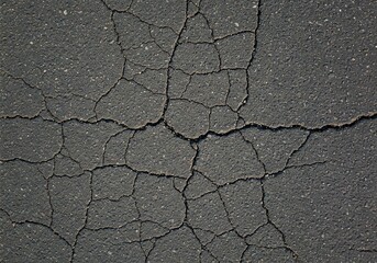 Obraz premium Asphalt Crack Pattern: Urban Background