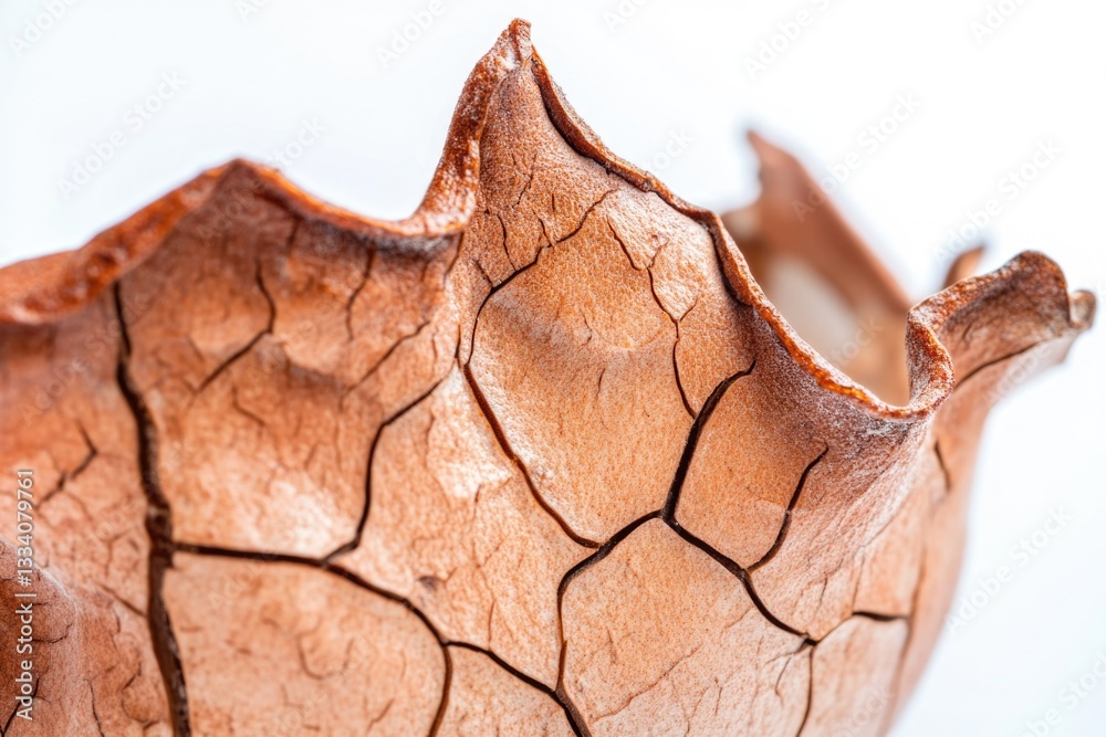 Poster A close-up view of a cracked vase on a table, suitable for use in scenes where a delicate or fragile object has been broken